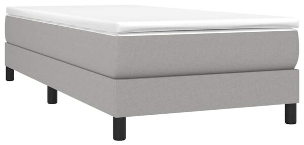 Rám postele s boxspringem světle šedá 100 x 200 cm textil 3120492