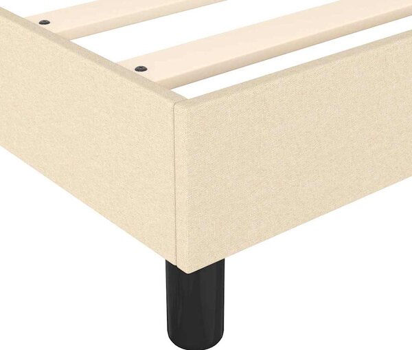 Rám postele s boxspringem krémová 100 x 200 cm textil 3120497