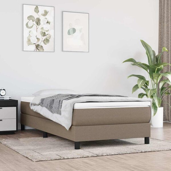 Rám postele s boxspringem taupe 90x190 cm textil 3120480