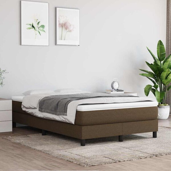 Rám postele s boxspringem tmavě hnědá 120 x 200 cm textil 3120503
