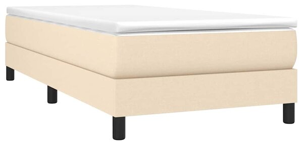Rám postele s boxspringem krémová 100 x 200 cm textil 3120497