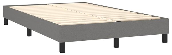 Box spring postel s matrací a LED tmavě šedá 120x200 cm textil 3132982