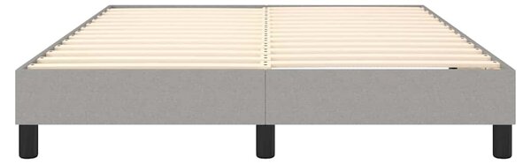 Rám postele s boxspringem světle šedý 140 x 190 cm textil 3120508
