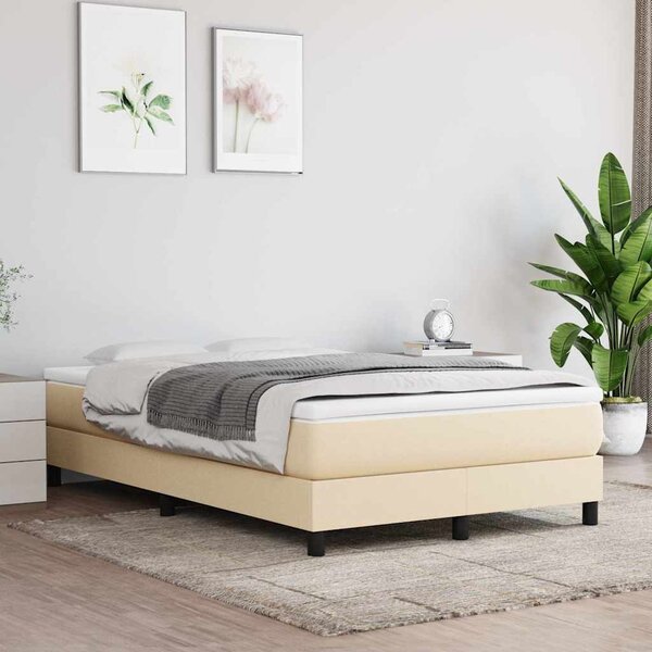 Rám postele s boxspringem krémový 120 x 200 cm textil 3120505