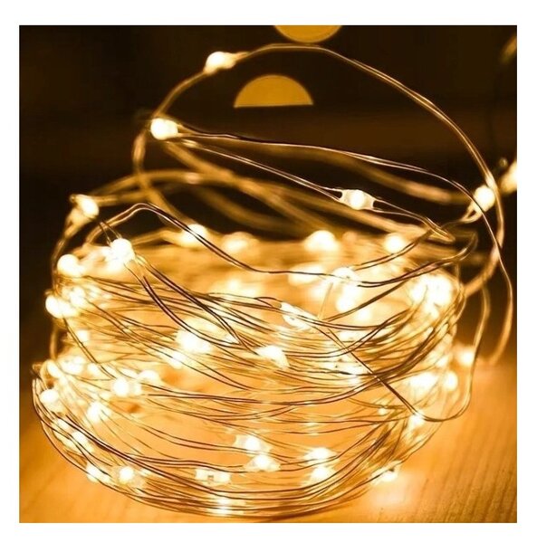 Vánoční světelný řetěz 50 LED, teplá bílá