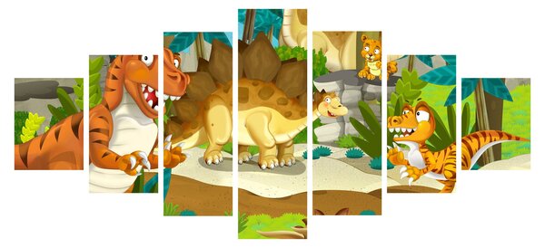 Obraz - Dinosaurie (210x100 cm)