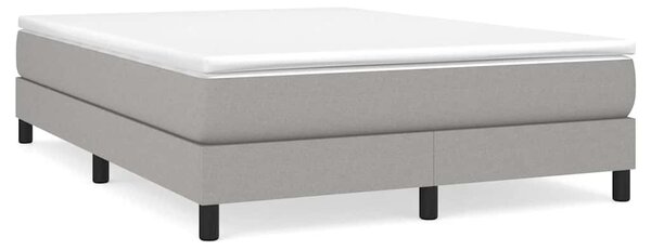 Rám postele s boxspringem světle šedý 140 x 190 cm textil 3120508
