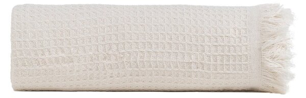 Krémový přehoz z recyklované bavlny 260x280 cm Honeycomb – Ixia
