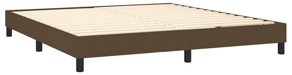 Box spring postel s matrací a LED tmavě hnědá 160x200 cm textil 3133008