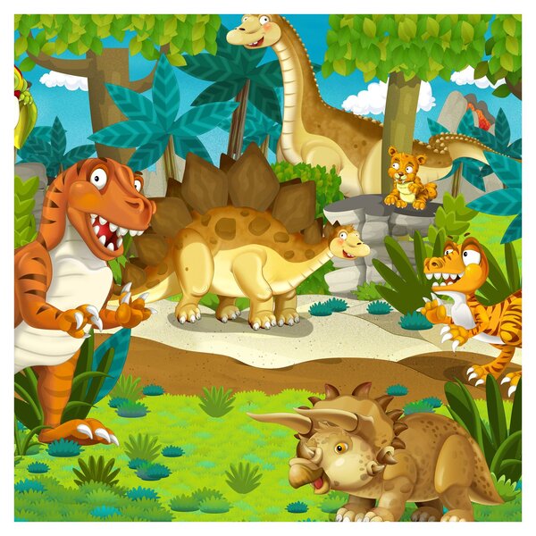 Obraz - Dinosaurie (30x30 cm)