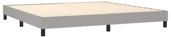 Box spring postel s matrací světle šedá 200 x 200 cm textil 3126109