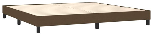 Box spring postel s matrací a LED tmavě hnědá 200x200 cm textil 3133504
