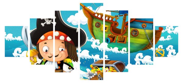 Obraz - Pirátský poklad (210x100 cm)