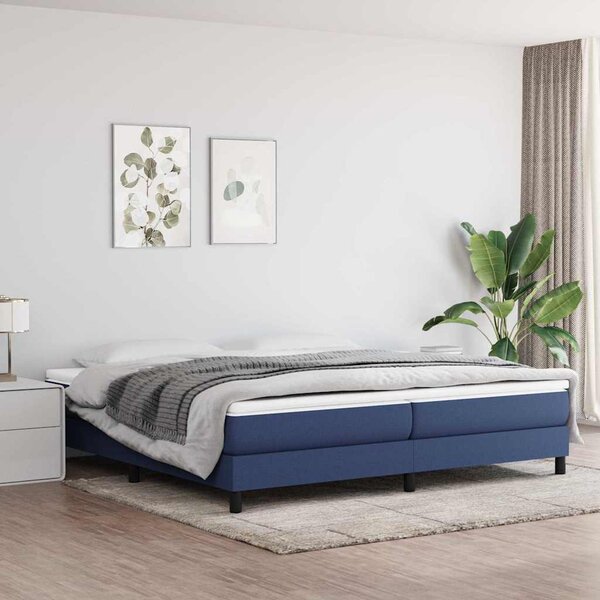 Rám postele s boxspringem modrý 200 x 200 cm textil 3120546