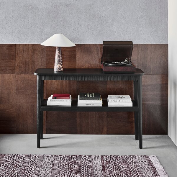 House Doctor Černý dřevěný toaletní stolek Balance 130 × 35 cm