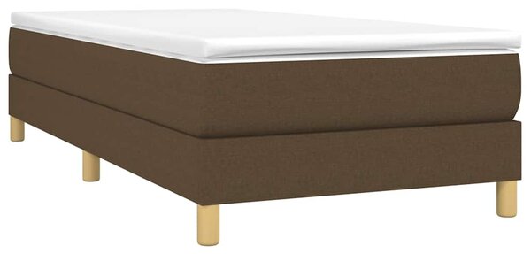 Rám postele s boxspringem tmavě hnědá 100 x 200 cm textil 3120593