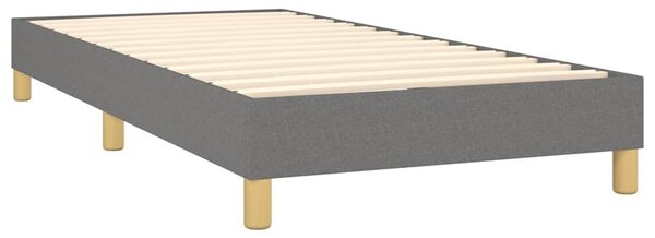 Box spring postel s matrací a LED tmavě šedá 90x200 cm textil 3133926