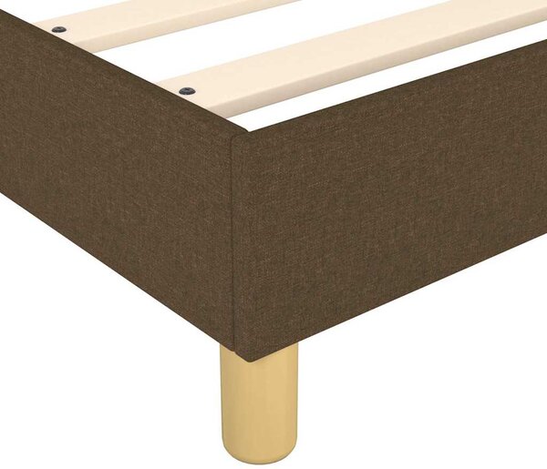 Rám postele s boxspringem tmavě hnědý 200 x 200 cm textil 3120988