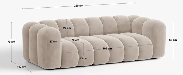 Micadoni Zelená rozkládací pohovka Lupine 250 cm