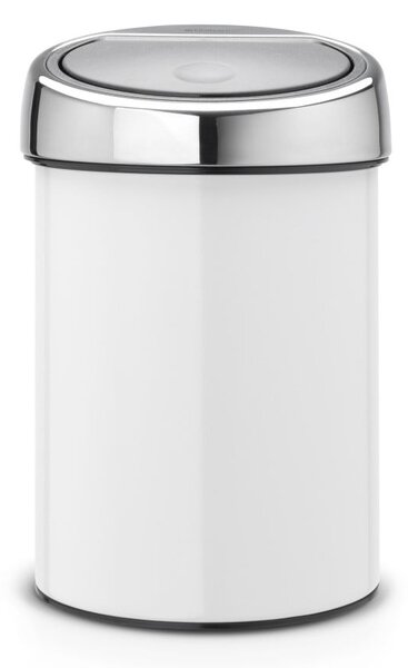 Bílý dotykový ocelový odpadkový koš 3 l Touch Bin – Brabantia