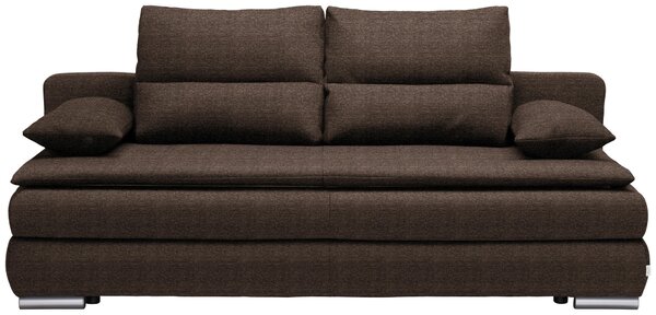 ROZKLÁDACÍ POHOVKA, textil, hnědá, barvy stříbra Livetastic - Rozkládací pohovky, Online Only