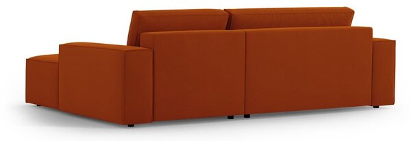 Rozkládací rohová pohovka v cihlové barvě (pravý roh) Jodie – Micadoni Home