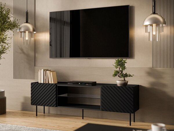 TV stolek/skříňka Gretzo 180 2D EF, Barva: bílá 5903211344893