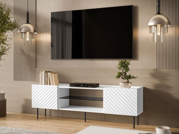TV stolek/skříňka Gretzo 180 2D EF, Barva: bílá 5903211344893