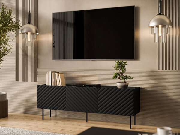 TV stolek/skříňka Gretzo 165 3D, Barva: bílá 5903211344862