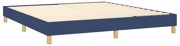 Box spring postel s matrací a LED modrá 160x200 cm textil 3133971