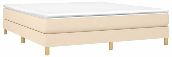 Rám postele s boxspringem krémový 160 x 200 cm textil 3120627