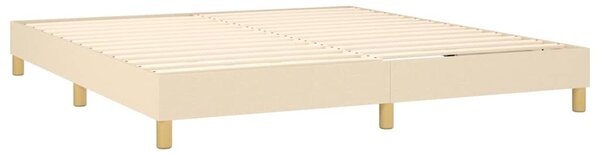 Rám postele s boxspringem krémový 160 x 200 cm textil 3120627