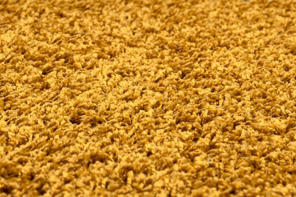Makro Abra Kulatý koberec jednobarevný SOFFI shaggy 5cm žlutý Rozměr: průměr 80 cm