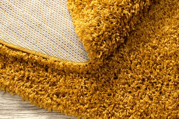 Makro Abra Kulatý koberec jednobarevný SOFFI shaggy 5cm žlutý Rozměr: průměr 80 cm