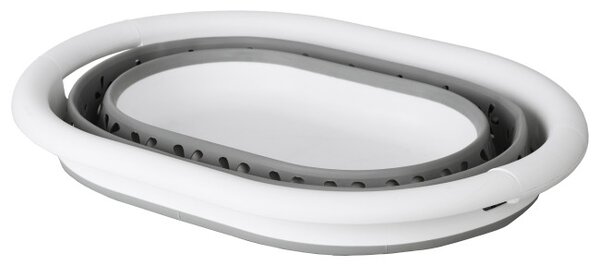 Koš na prádlo OVAL COMPACT šedý / bílý 25 l