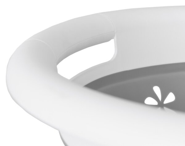 Koš na prádlo OVAL COMPACT šedý / bílý 25 l