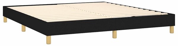 Box spring postel s matrací a LED černá 180x200 cm textil 3133975