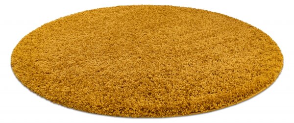 Makro Abra Kulatý koberec jednobarevný SOFFI shaggy 5cm žlutý Rozměr: průměr 80 cm