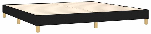 Box spring postel s matrací a LED černá 200x200 cm textil 3133583