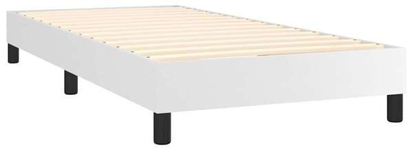 Box spring postel s matrací bílá 80 x 200 cm umělá kůže 3127158