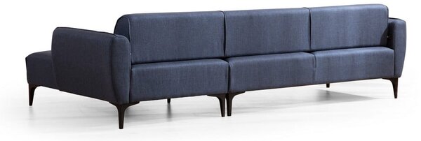 Modrá rohová pohovka Belissimo, pravý roh – Balcab Home