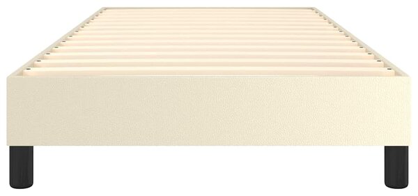 Rám postele s boxspringem krémový 90 x 190 cm umělá kůže 3120672