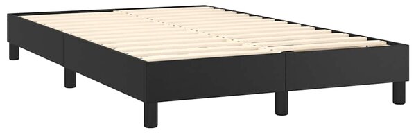 Box spring postel s matrací a LED černá 120x200 cm umělá kůže 3134093