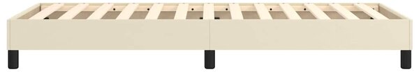 Rám postele s boxspringem krémový 90 x 190 cm umělá kůže 3120672