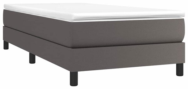 Rám postele s boxspringem šedý 80 x 200 cm umělá kůže 3120668