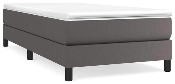 Rám postele s boxspringem šedý 80 x 200 cm umělá kůže 3120668