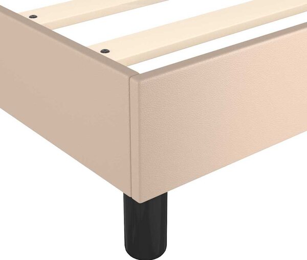 Rám postele s boxspringem cappuccino 160x200 cm umělá kůže 3120711