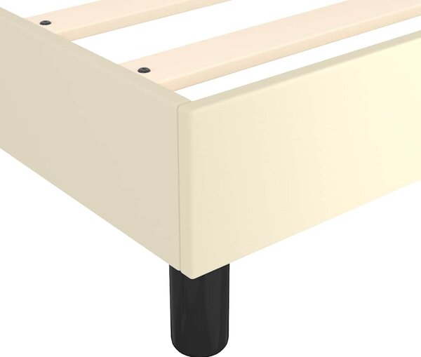 Rám postele s boxspringem krémový 180x200 cm umělá kůže 3120714