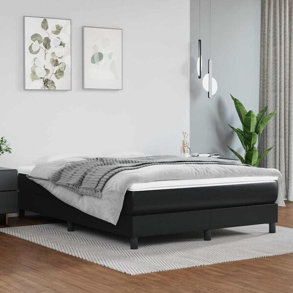 Rám postele s boxspringem černá 140 x 200 cm umělá kůže 3120700