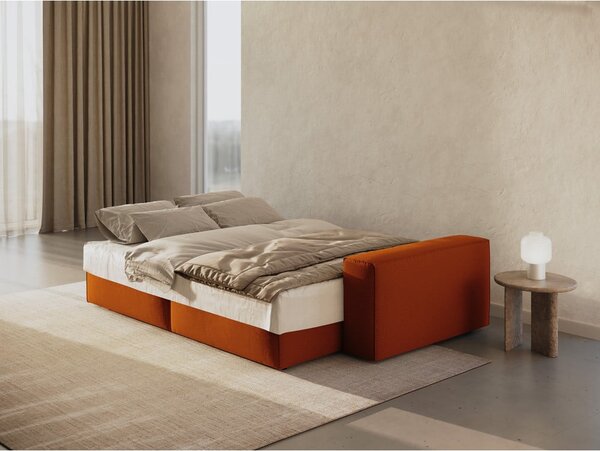 Rozkládací pohovka v cihlové barvě 247 cm Jodie – Micadoni Home